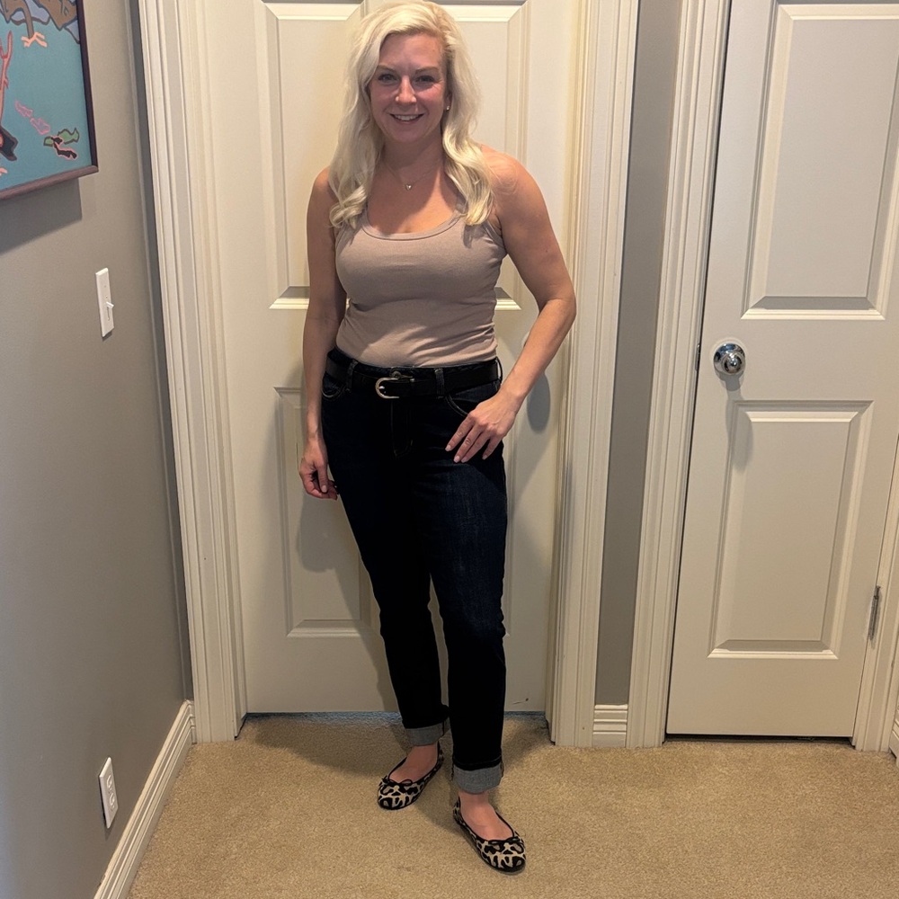 CAbi Dark Indigo Straight-Leg Jeans